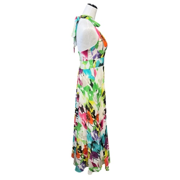 Eliza J Multicolor Halter Neck Maxi Dress (4) EUC - Picture 4 of 6